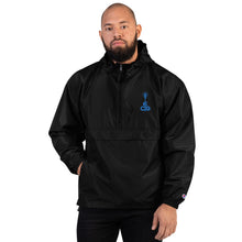 Load image into Gallery viewer, Embroidered Champion Packable Jacket- Blue Logo