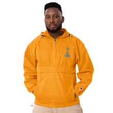 Load image into Gallery viewer, Embroidered Champion Packable Jacket- Blue Logo