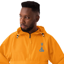 Load image into Gallery viewer, Embroidered Champion Packable Jacket- Blue Logo