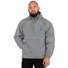 Load image into Gallery viewer, Embroidered Champion Packable Jacket- Blue Logo