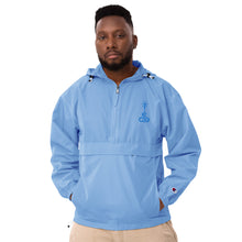 Load image into Gallery viewer, Embroidered Champion Packable Jacket- Blue Logo