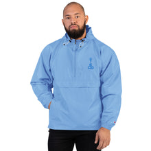 Load image into Gallery viewer, Embroidered Champion Packable Jacket- Blue Logo