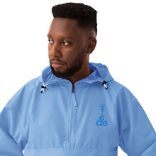 Load image into Gallery viewer, Embroidered Champion Packable Jacket- Blue Logo