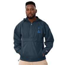 Load image into Gallery viewer, Embroidered Champion Packable Jacket- Blue Logo
