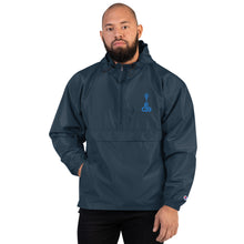 Load image into Gallery viewer, Embroidered Champion Packable Jacket- Blue Logo