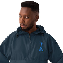 Load image into Gallery viewer, Embroidered Champion Packable Jacket- Blue Logo