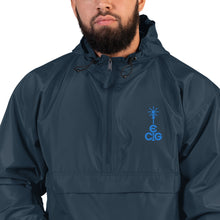 Load image into Gallery viewer, Embroidered Champion Packable Jacket- Blue Logo
