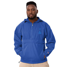 Load image into Gallery viewer, Embroidered Champion Packable Jacket- Blue Logo