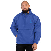 Load image into Gallery viewer, Embroidered Champion Packable Jacket- Blue Logo