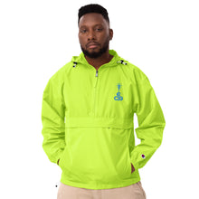 Load image into Gallery viewer, Embroidered Champion Packable Jacket- Blue Logo