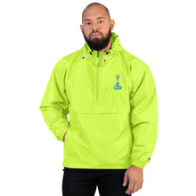 Load image into Gallery viewer, Embroidered Champion Packable Jacket- Blue Logo