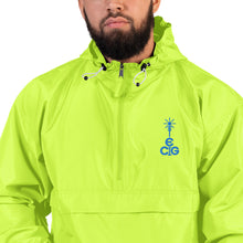 Load image into Gallery viewer, Embroidered Champion Packable Jacket- Blue Logo