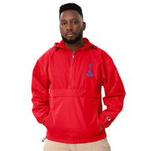 Load image into Gallery viewer, Embroidered Champion Packable Jacket- Blue Logo