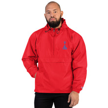 Load image into Gallery viewer, Embroidered Champion Packable Jacket- Blue Logo