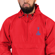 Load image into Gallery viewer, Embroidered Champion Packable Jacket- Blue Logo