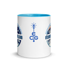 Load image into Gallery viewer, Mug with Color Choice Inside / Blue Graphic Theme