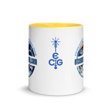 Load image into Gallery viewer, Mug with Color Choice Inside / Blue Graphic Theme