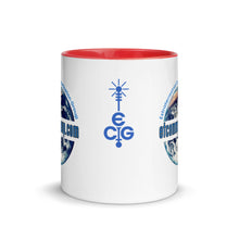 Load image into Gallery viewer, Mug with Color Choice Inside / Blue Graphic Theme
